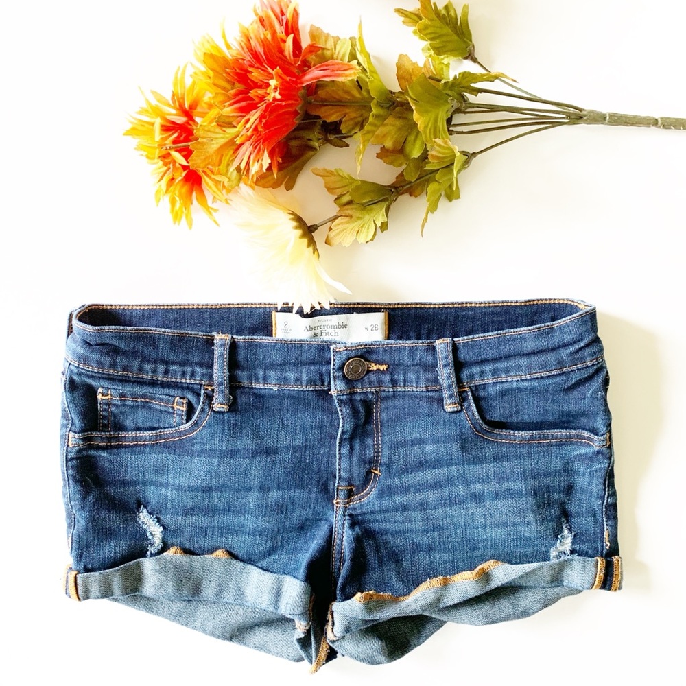 Abercrombie & Fitch | distressed denim shorts